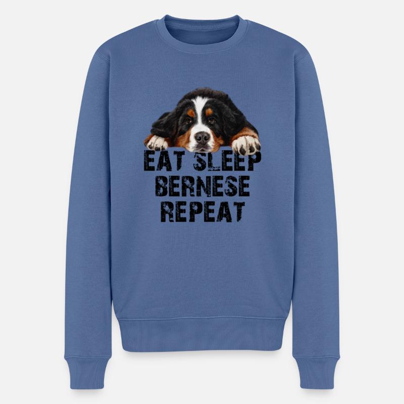 Berner Sennenhund - Männer Premium Bio Pullover - Taubenblau
