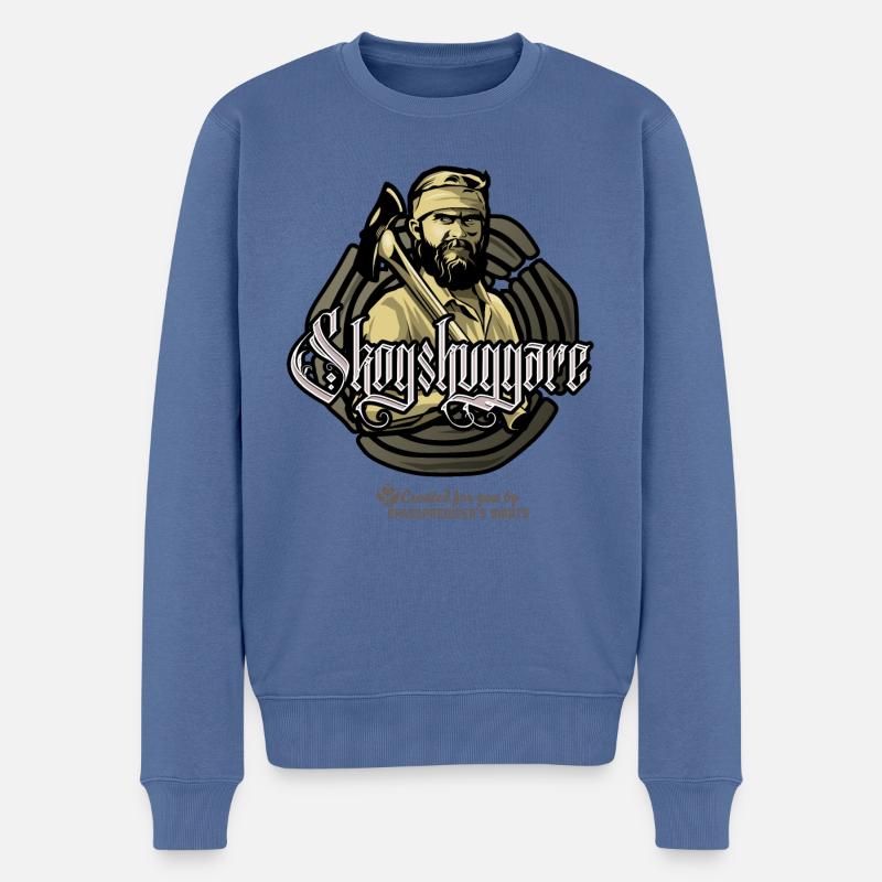 Skogshuggare Bûcherons de Suède - Pull Premium bio Homme - bleu pigeon