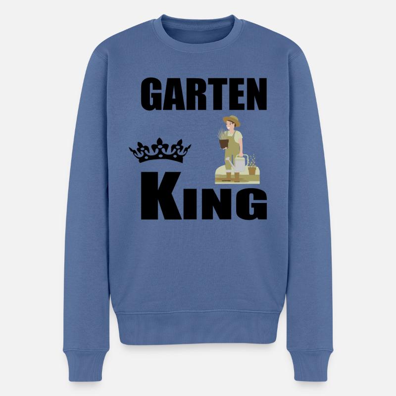 Garten - Männer Premium Bio Pullover - Taubenblau