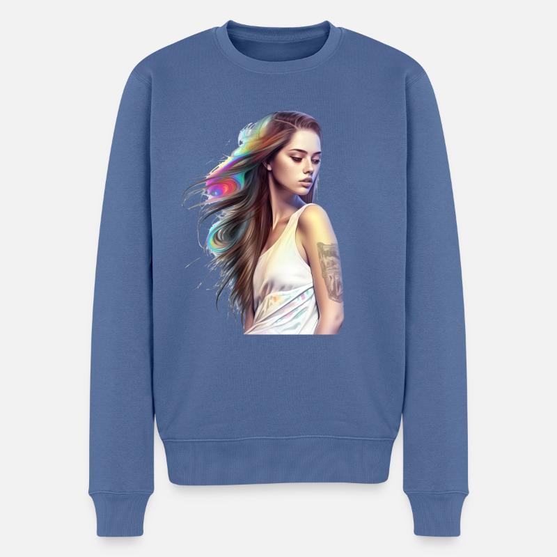 Phoenix - Männer Premium Bio Pullover - Taubenblau