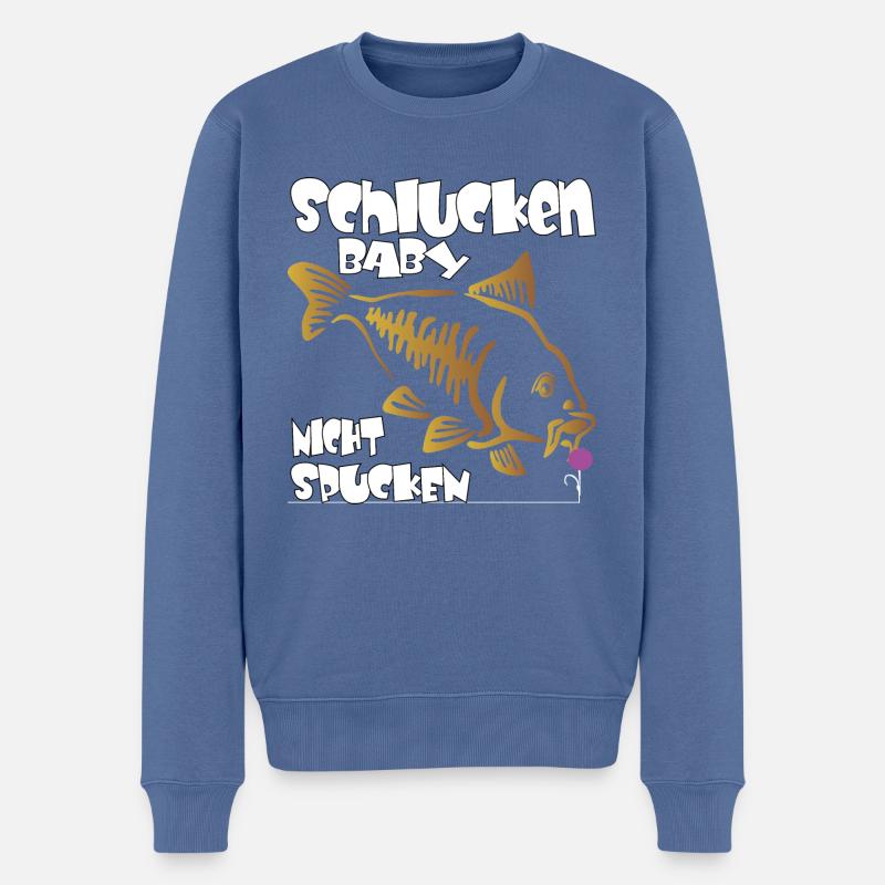 Schlucken Baby nicht Spucken - Männer Premium Bio Pullover - Taubenblau