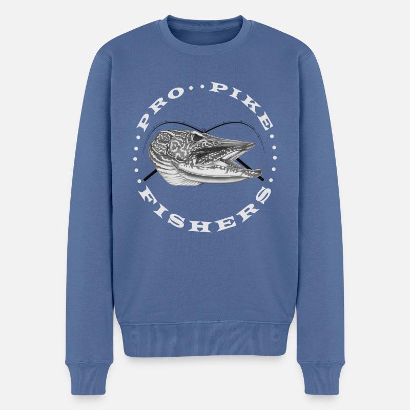 Pêcheurs pro pike - Pull Premium bio Homme - bleu pigeon