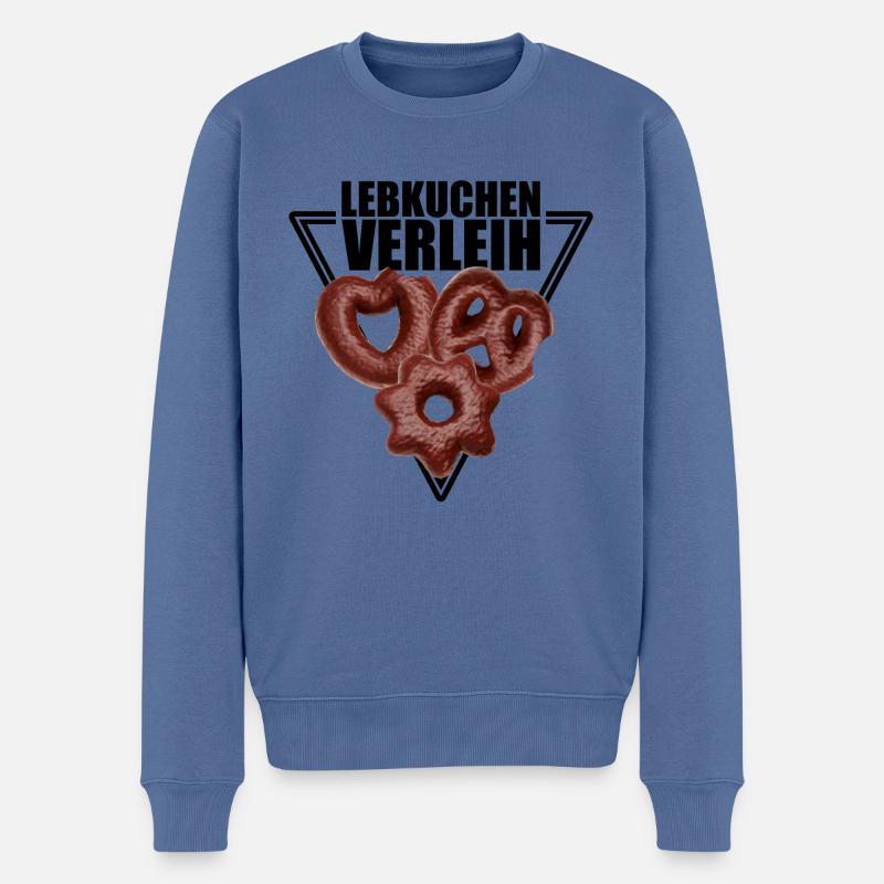 Lebkuchen Verleih - Männer Premium Bio Pullover - Taubenblau