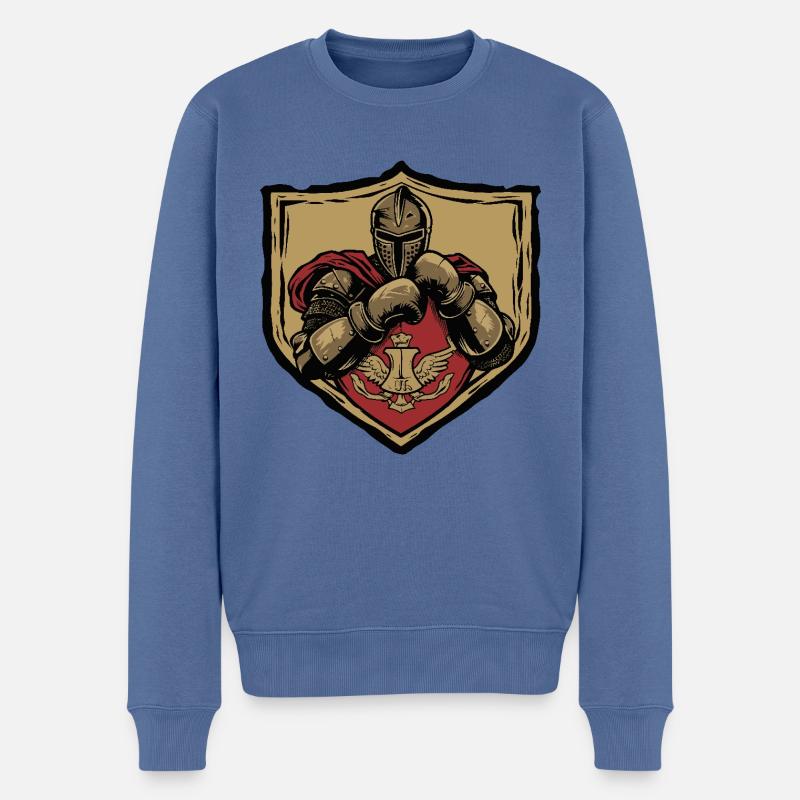 Chevalier Boxeur MMA - Pull Premium bio Homme - bleu pigeon