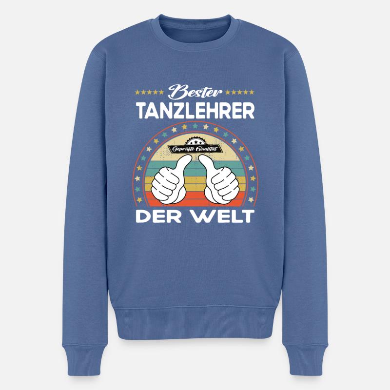 Bester tanzlehrer der Welt - Männer Premium Bio Pullover - Taubenblau