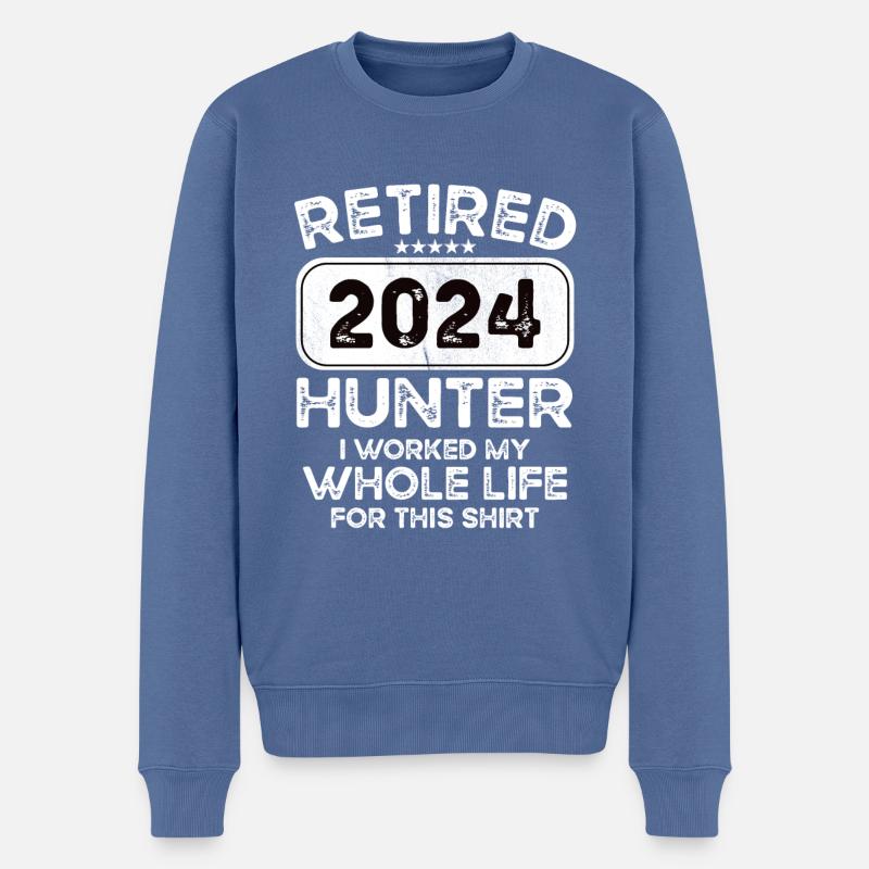 Retired Hunter 2024 - Männer Premium Bio Pullover - Taubenblau