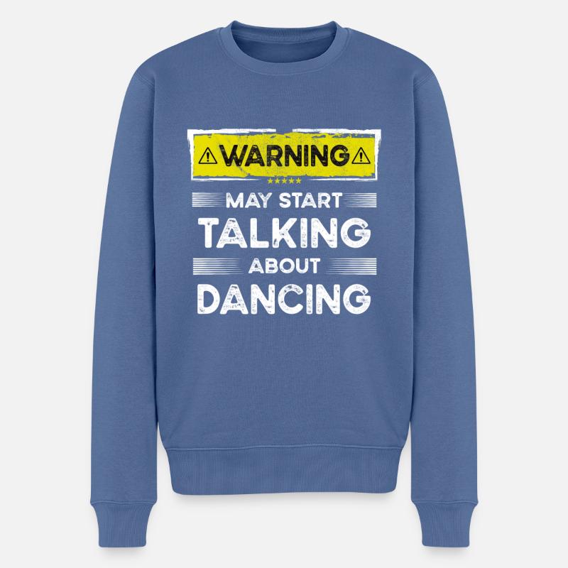 Parler de danse drôle - Pull Premium bio Homme - bleu pigeon