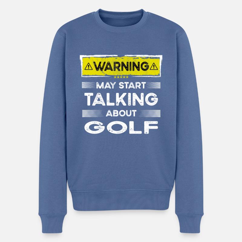 Parler de golf drôle - Pull Premium bio Homme - bleu pigeon