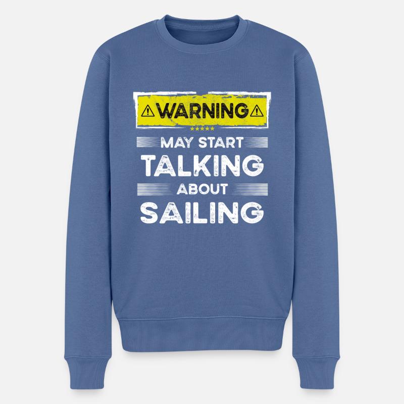 Parler de voile drôle - Pull Premium bio Homme - bleu pigeon