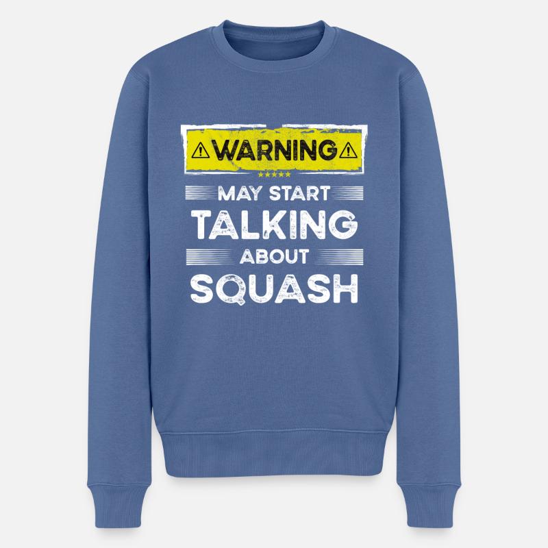 Parler de squash drôle - Pull Premium bio Homme - bleu pigeon