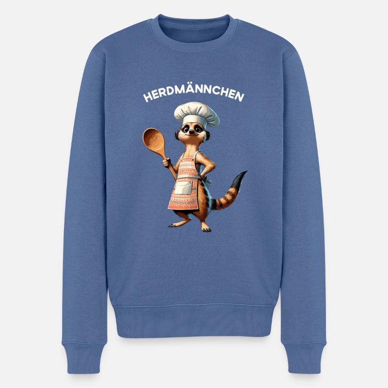 Erdmännchen - Herdmännchen kochen Hobbykoch Koch - Männer Premium Bio Pullover - Taubenblau