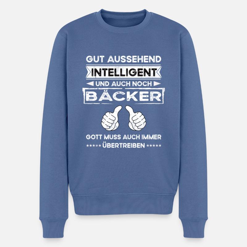 Boulanger Beau Intelligent - Pull Premium bio Homme - bleu pigeon