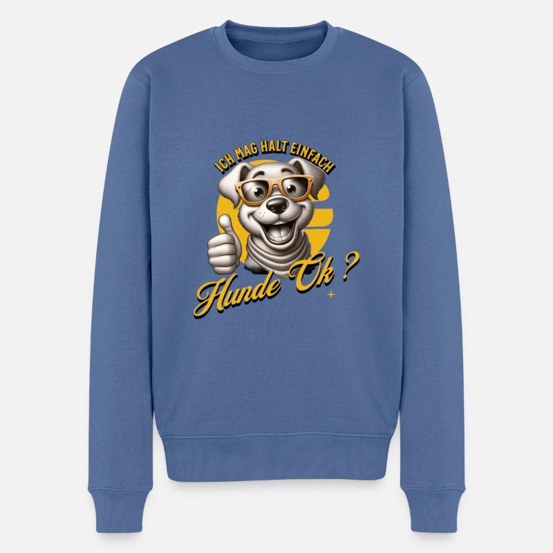 J’aime juste les chiens - Pull Premium bio Homme - bleu pigeon