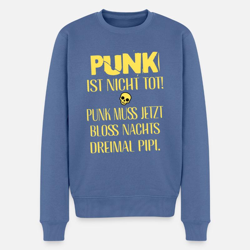 Punk Rock - Ich bin alt aber Punk ist nicht tot - Männer Premium Bio Pullover - Taubenblau