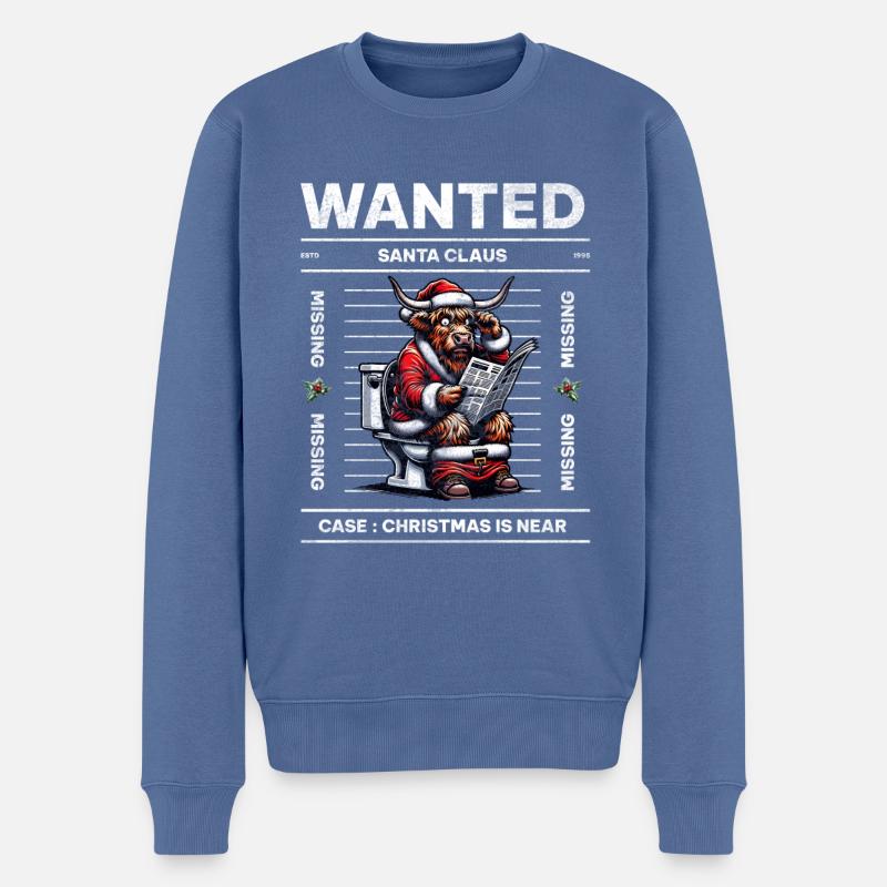 Weihnachtsmann Weihnachten Männer & Frauen - Männer Premium Bio Pullover - Taubenblau