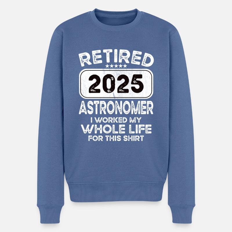 Retired Astronomer 2025 - Männer Premium Bio Pullover - Taubenblau