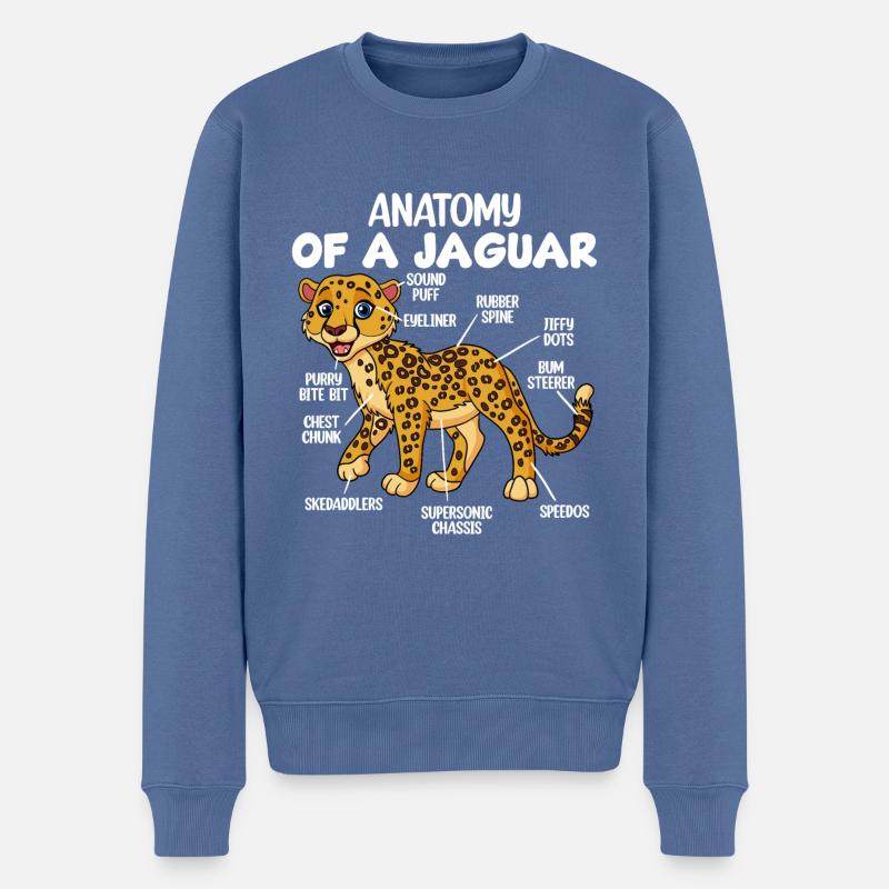Anatomie d’un jaguar - Pull Premium bio Homme - bleu pigeon