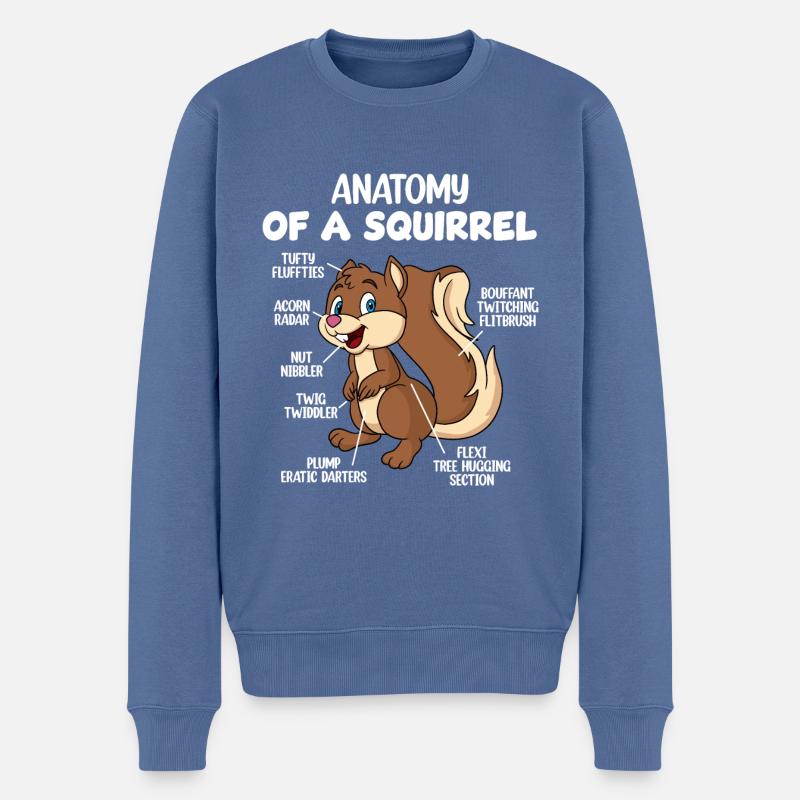Anatomie d’un écureuil - Pull Premium bio Homme - bleu pigeon