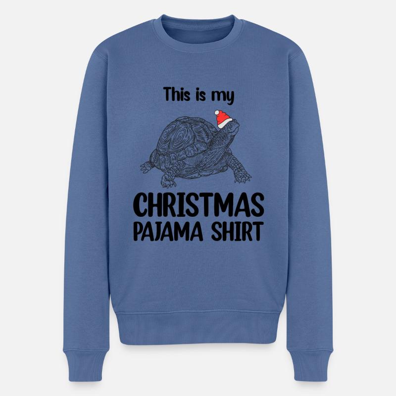 Das sind meine Pyjama-Schildkröten - Männer Premium Bio Pullover - Taubenblau