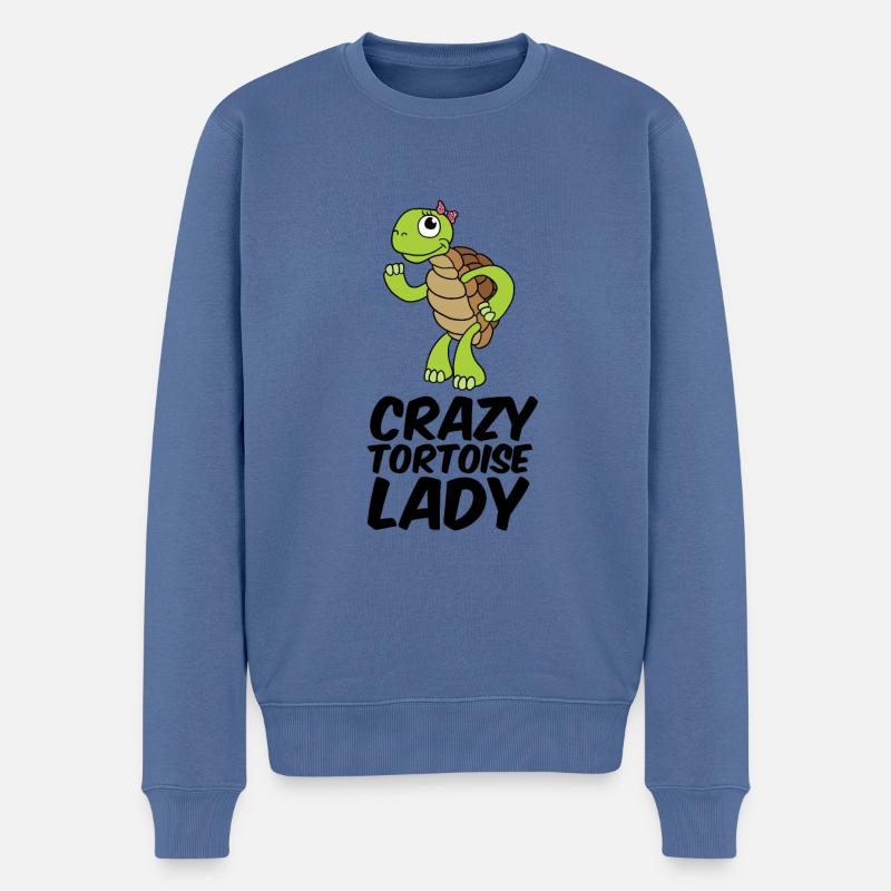 SChildkröte Lustig Mädchen Geschenk - Männer Premium Bio Pullover - Taubenblau