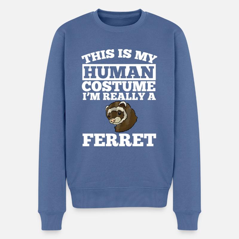 Furet - Pull Premium bio Homme - bleu pigeon