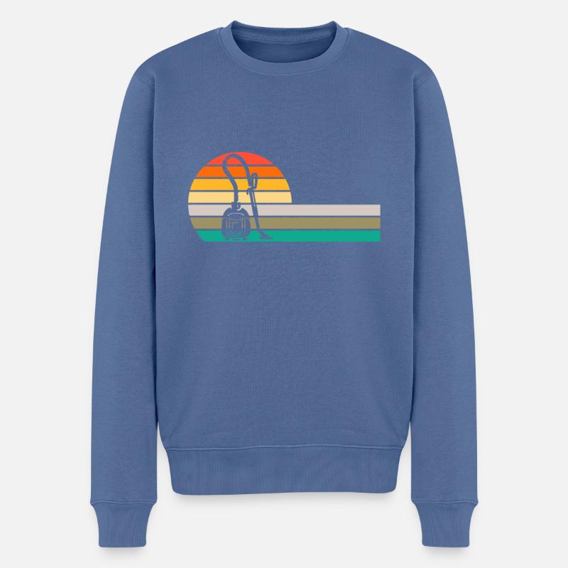 Staubsauger Reinigung Reinigungskraft Geschenk - Männer Premium Bio Pullover - Taubenblau