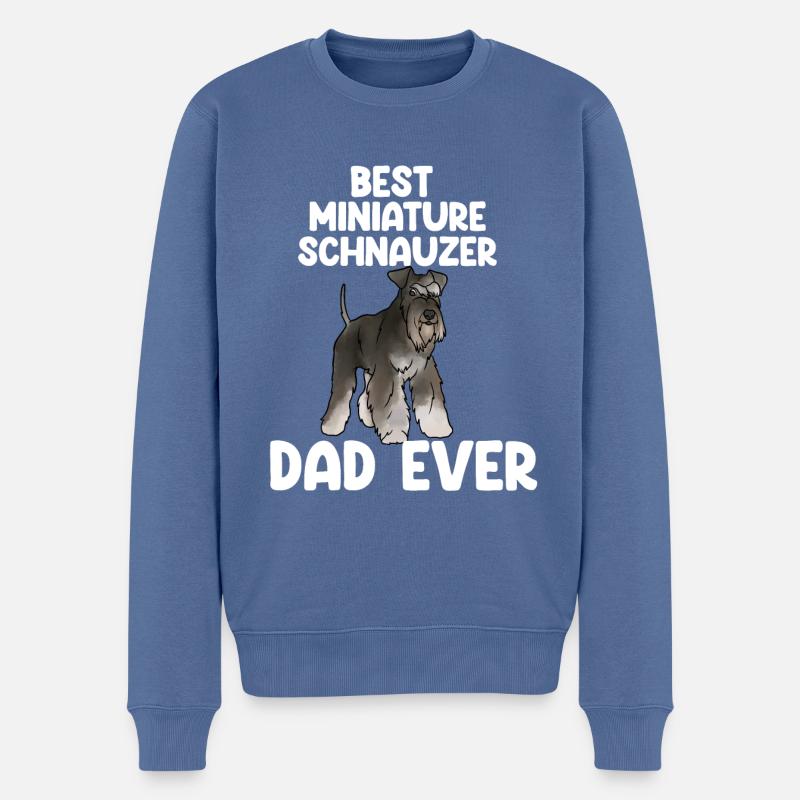 Zwergschnauzer - Männer Premium Bio Pullover - Taubenblau