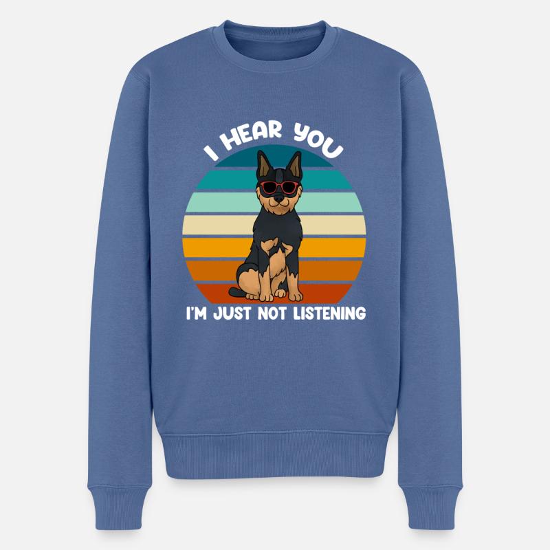 Australian Cattle Dog - Männer Premium Bio Pullover - Taubenblau