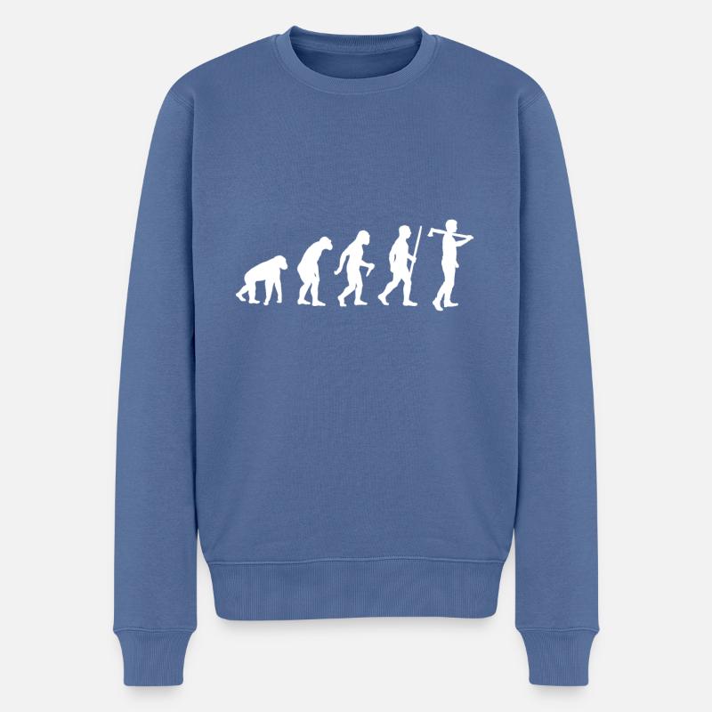 Axt Evolution - Männer Premium Bio Pullover - Taubenblau