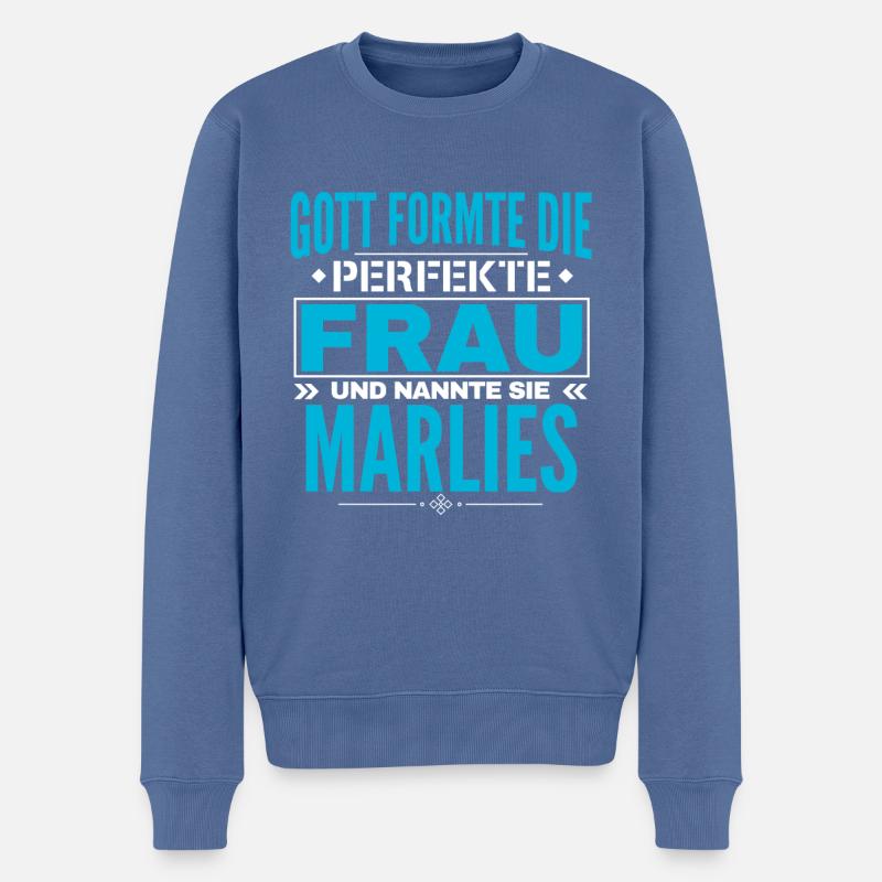 Conception du nom Marlies - Pull Premium bio Homme - bleu pigeon