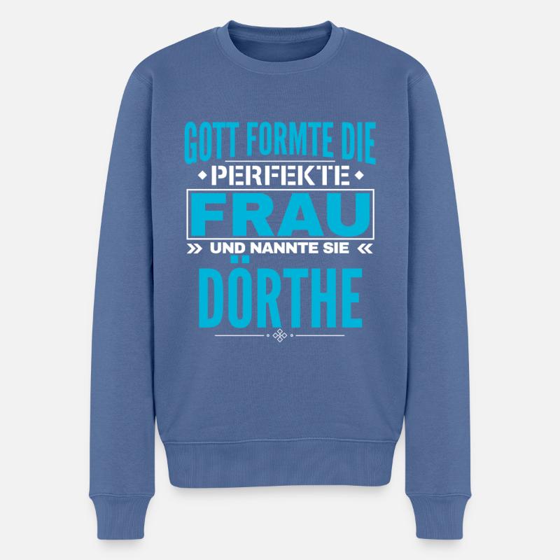 Dörthe Name Design - Männer Premium Bio Pullover - Taubenblau