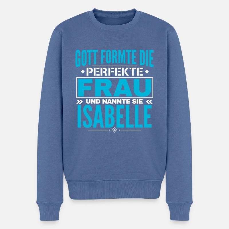 Isabelle Nom Design - Pull Premium bio Homme - bleu pigeon