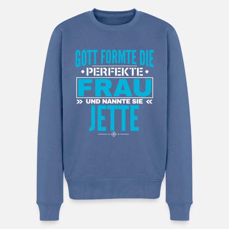 Jette Name Design - Männer Premium Bio Pullover - Taubenblau
