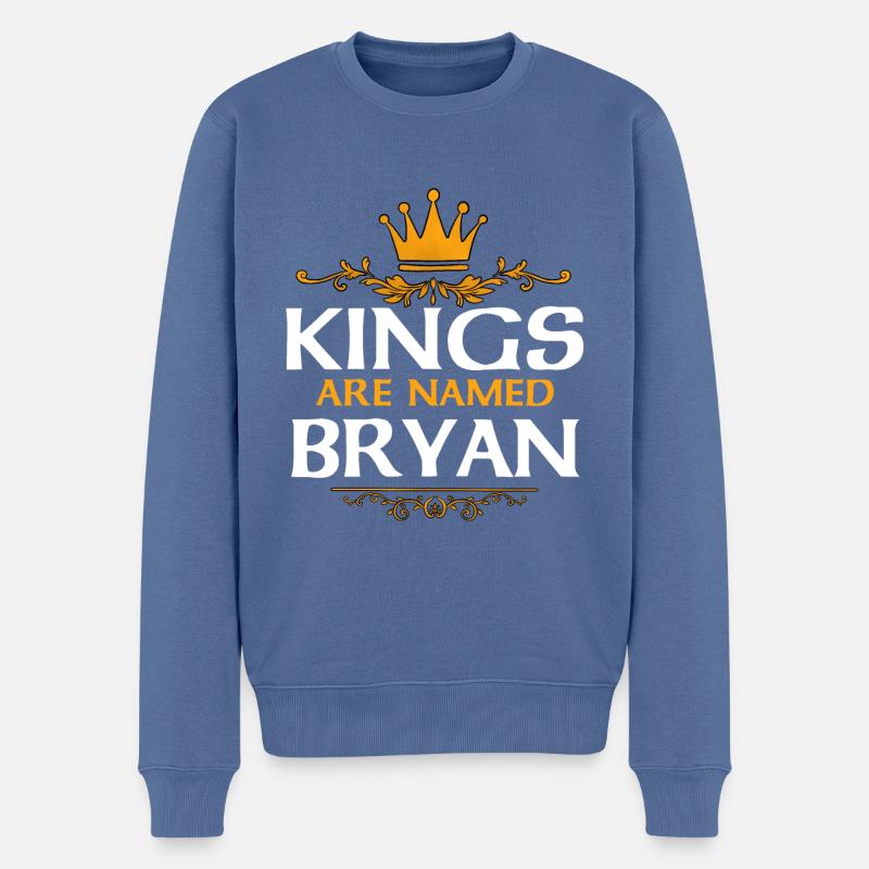 Bryan - Pull Premium bio Homme - bleu pigeon