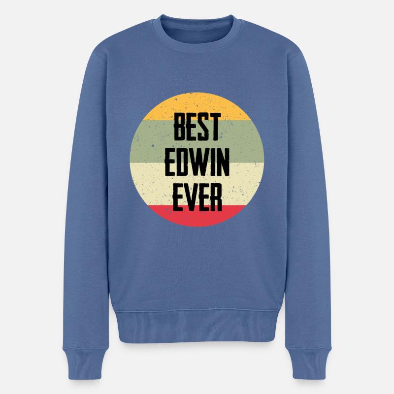 Best Edwin Ever - Männer Premium Bio Pullover - Taubenblau