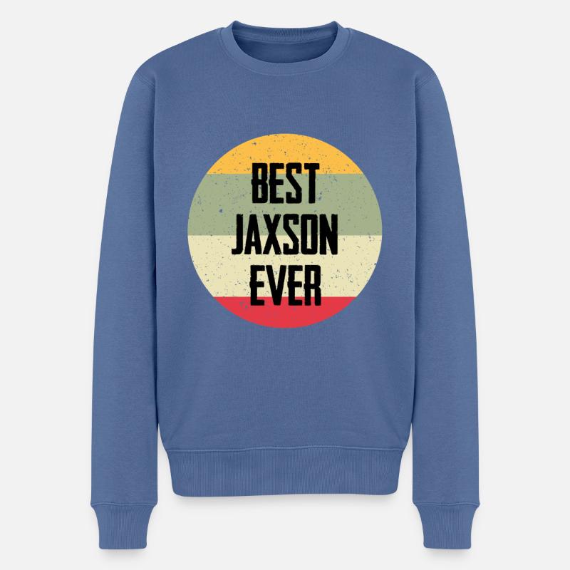 Best Jaxson Ever - Männer Premium Bio Pullover - Taubenblau