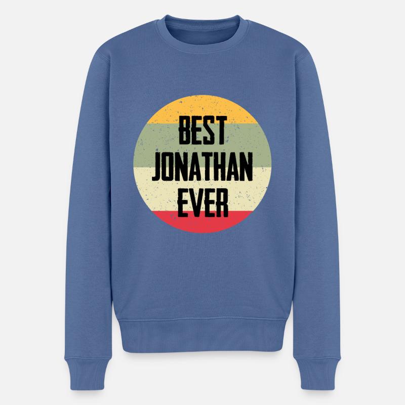 Best Jonathan Ever - Männer Premium Bio Pullover - Taubenblau