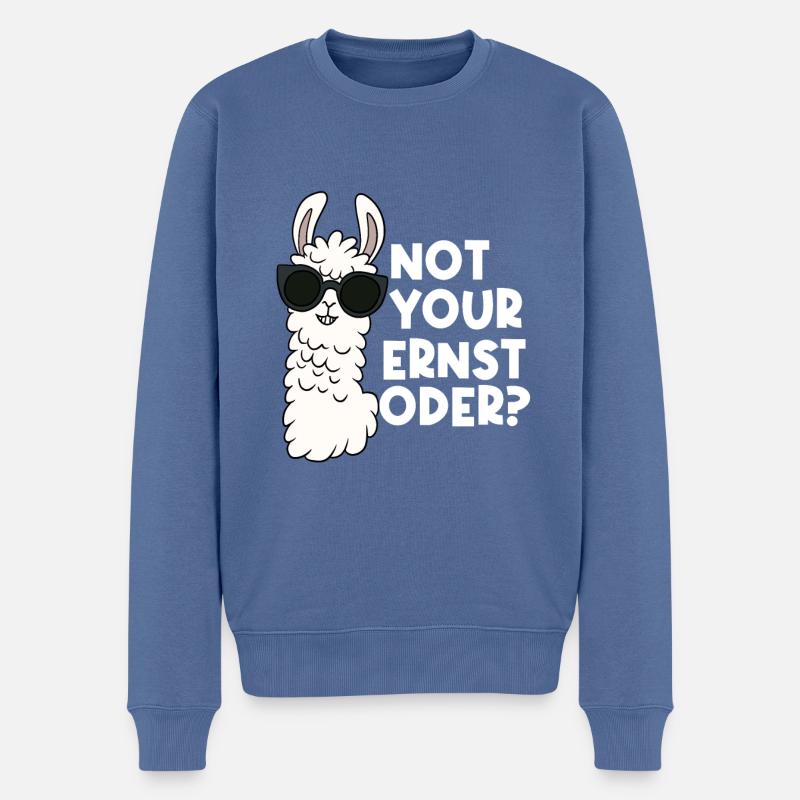 pas votre sérieux ou - Pull Premium bio Homme - bleu pigeon