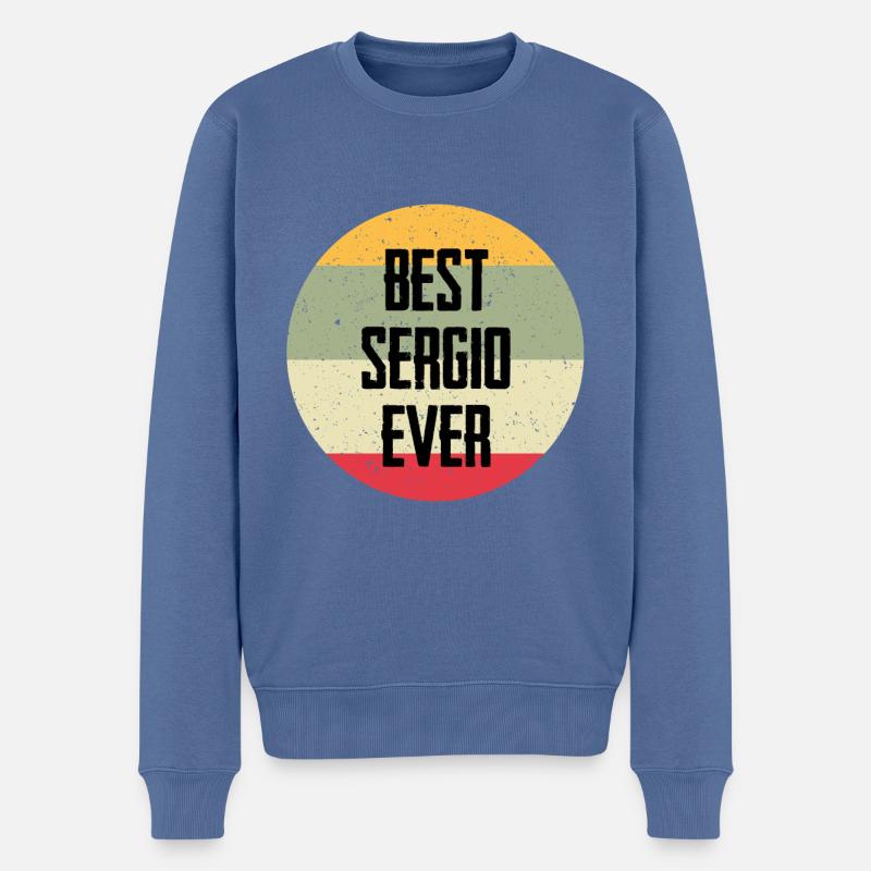 Best Sergio Ever - Männer Premium Bio Pullover - Taubenblau