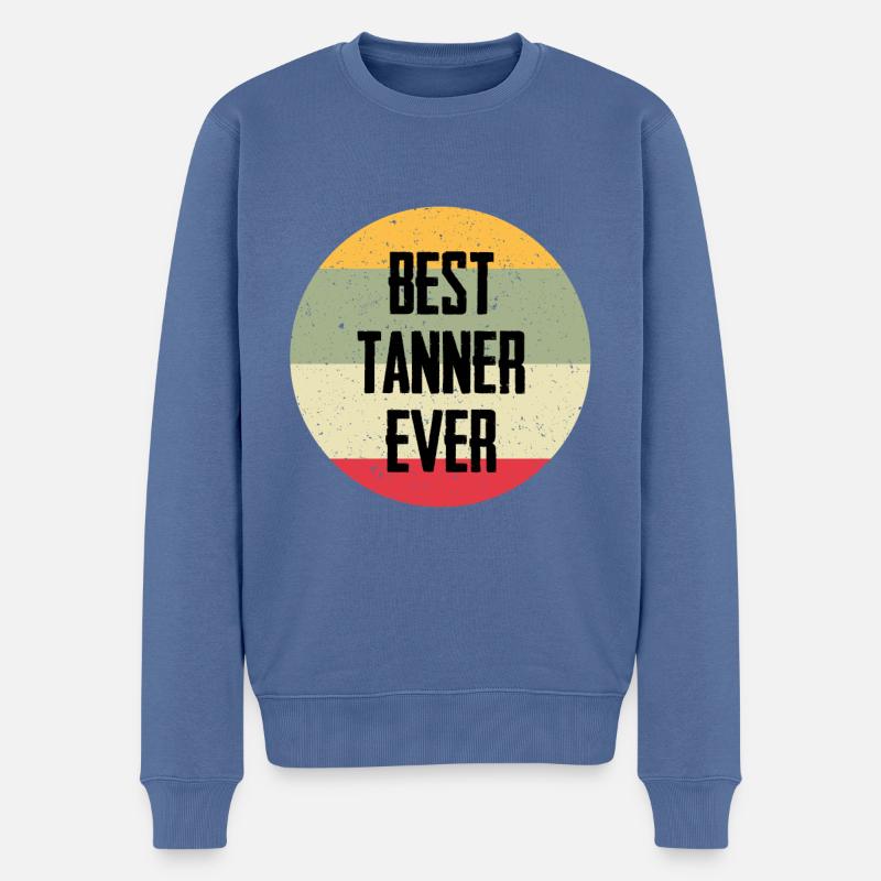 Best Tanner Ever - Männer Premium Bio Pullover - Taubenblau