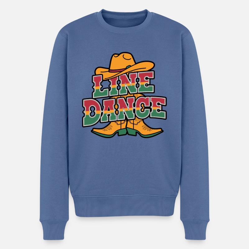 Line Dance Linedance mein Hobby - Männer Premium Bio Pullover - Taubenblau
