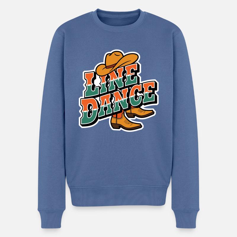 Line Dance Linedance mein Hobby - Männer Premium Bio Pullover - Taubenblau