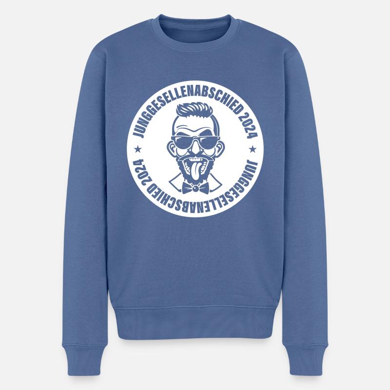 Junggesellenabschied 2024 - Männer Premium Bio Pullover - Taubenblau