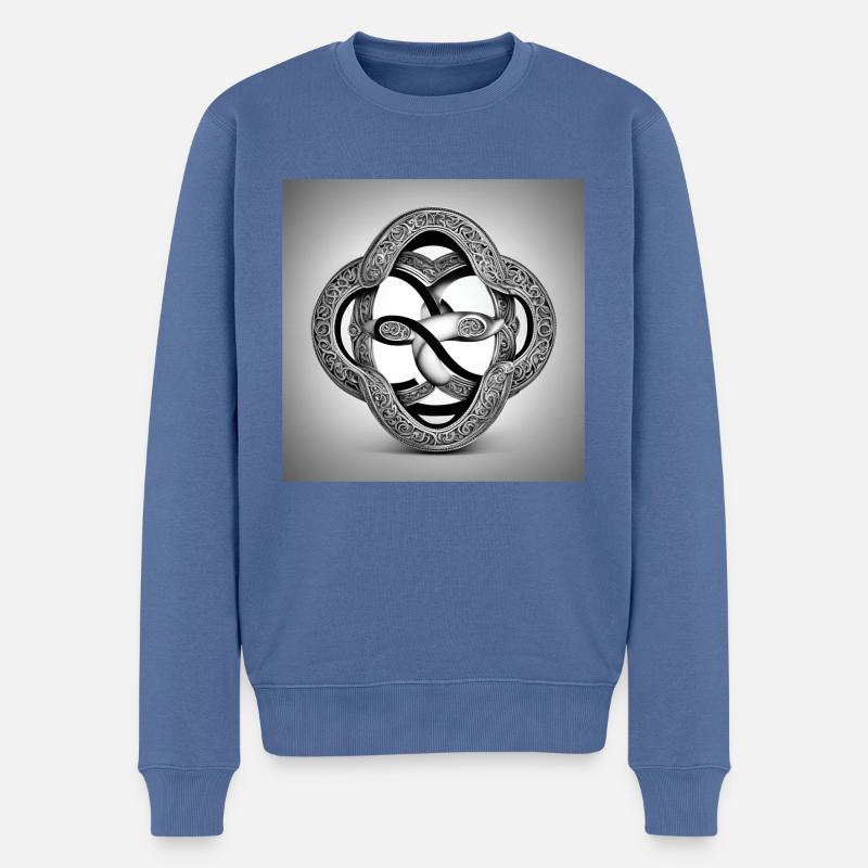 Unendlichkeitszeichen - Männer Premium Bio Pullover - Taubenblau