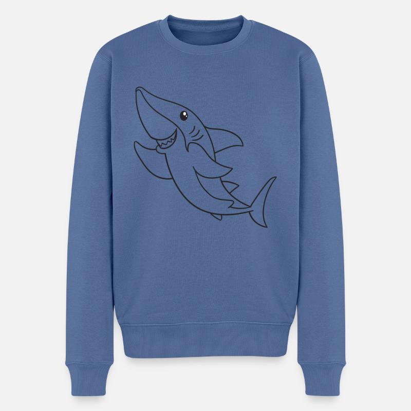 Requin, requins, cadeau, idée cadeau - Pull Premium bio Homme - bleu pigeon