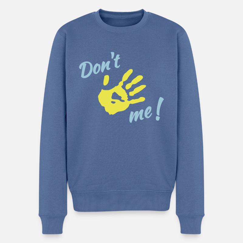 Ne me touchez pas! - Pull Premium bio Homme - bleu pigeon