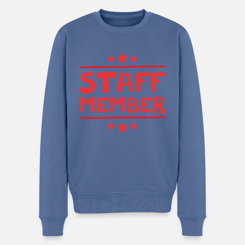 Staff Mitglied - Männer Premium Bio Pullover - Taubenblau