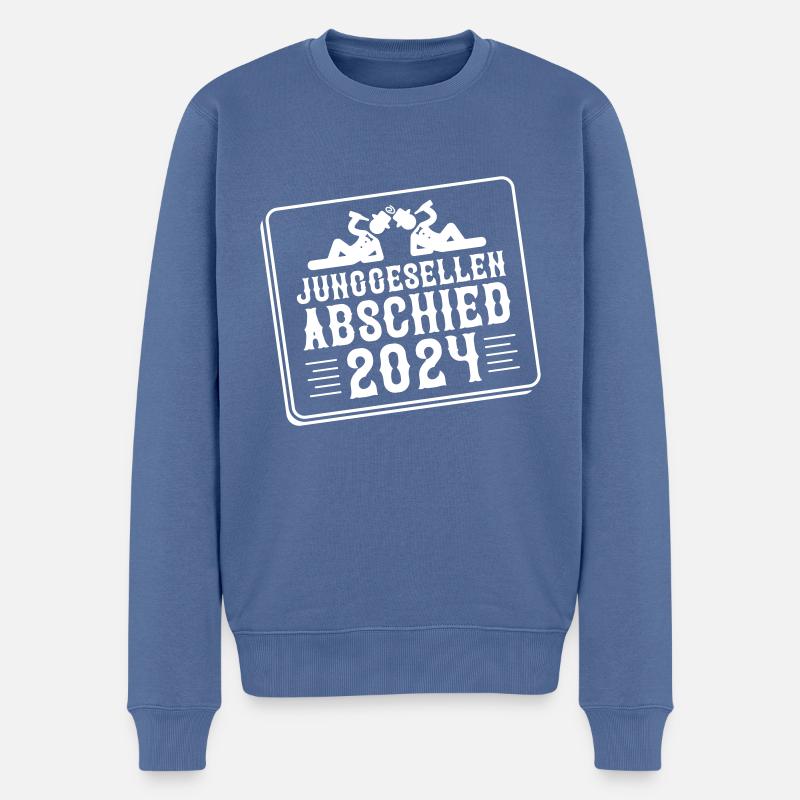 Junggesellen Abschied 2024 - Männer Premium Bio Pullover - Taubenblau