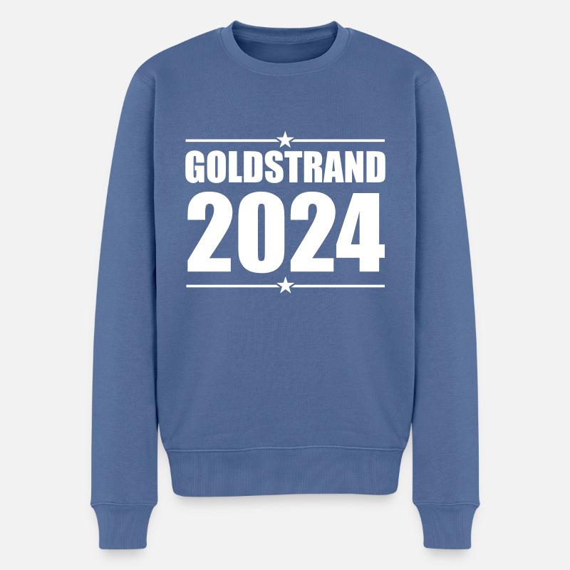 Goldstrand 2024 - Männer Premium Bio Pullover - Taubenblau
