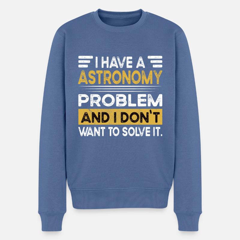 L’astronomie est mon passe-temps - Pull Premium bio Homme - bleu pigeon